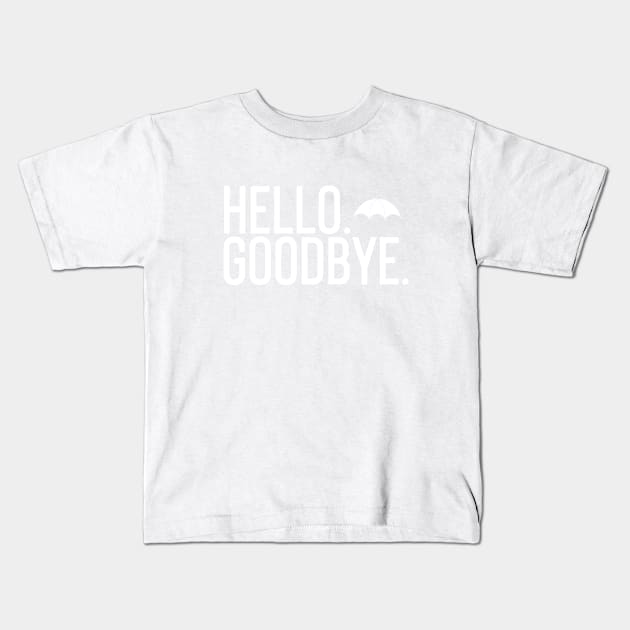 hello goodbye Kids T-Shirt by gochiii